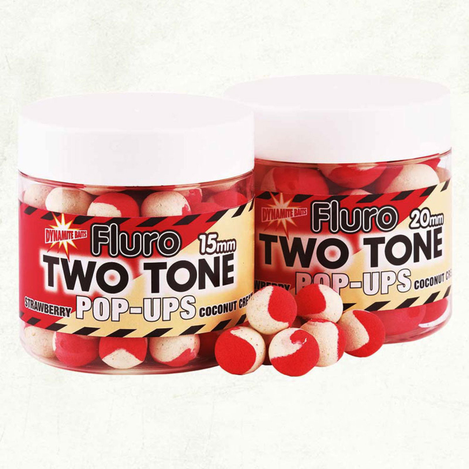 Плуващи топчета DB Boilie Pop Up Two Tone - Strawberry & Coc DY593
