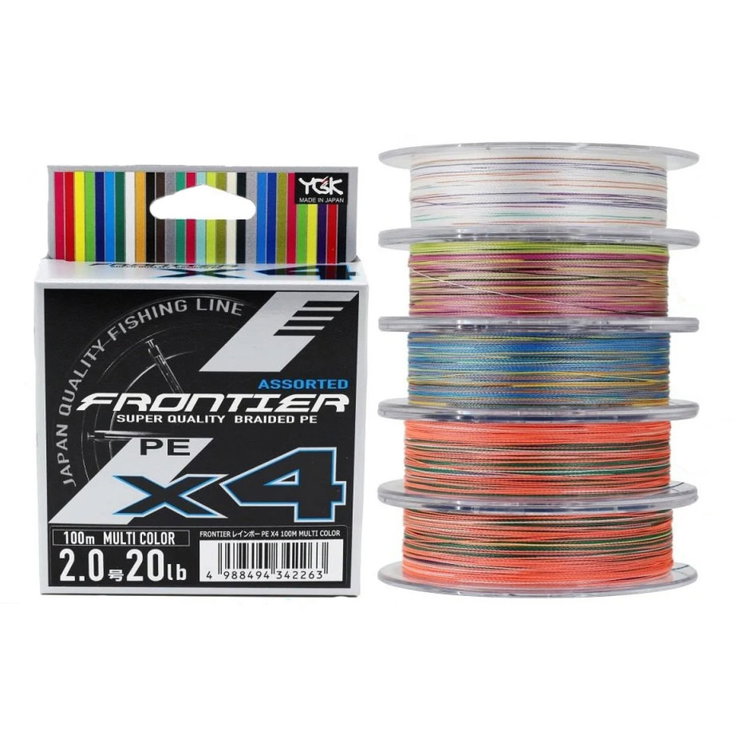 Плетено влакно YGK Frontier X4 Multi Color - специална селекция 956016