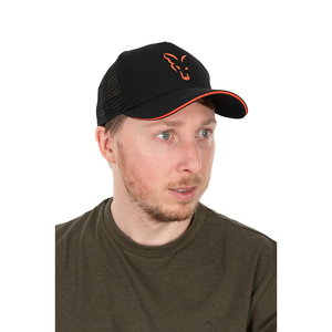 Шапка Fox Collection Trucker Cap Black & Orange CHH017