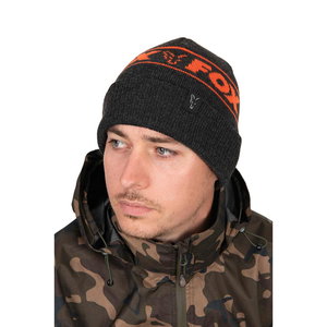Шапка Fox Collection Beanie Hat - Black & Orange CHH019