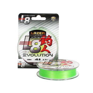Плетено влакно Lazer PE L8 Evolution Fluo Green 958135
