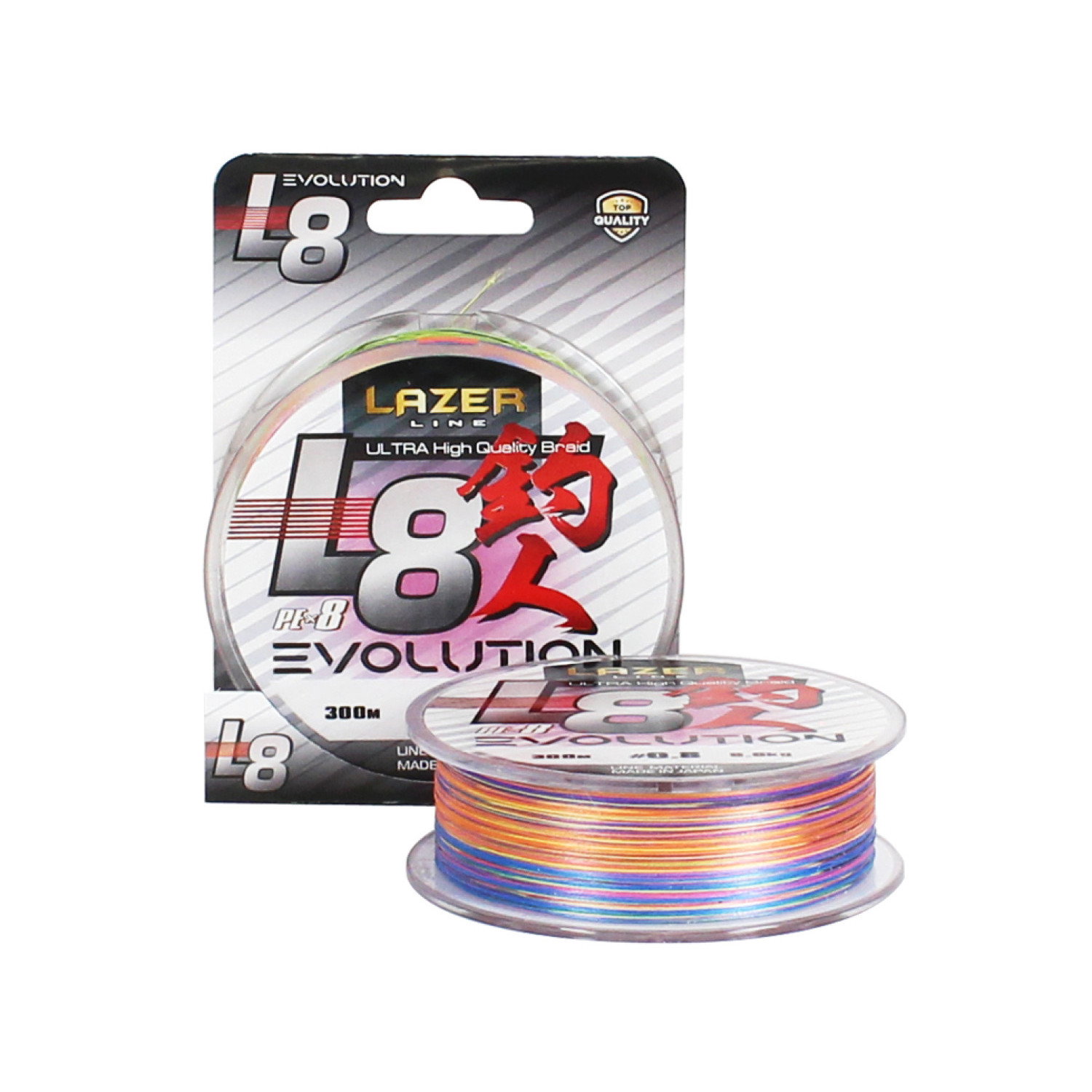 Плетено влакно Lazer PE L8 Evolution Multicolour 958152