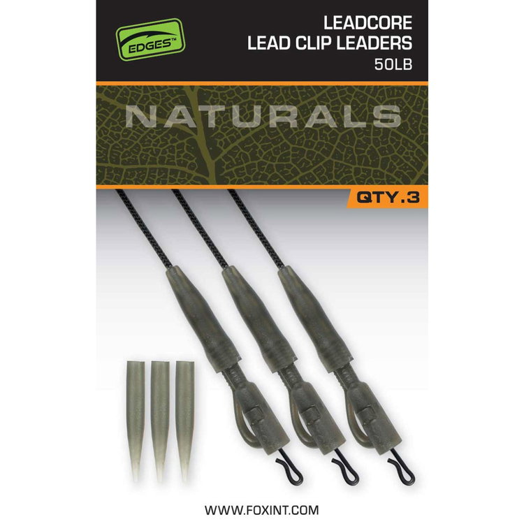 Готов монтаж Fox Edges Naturals Leadcore PG Lead Clip Leaders CAC852