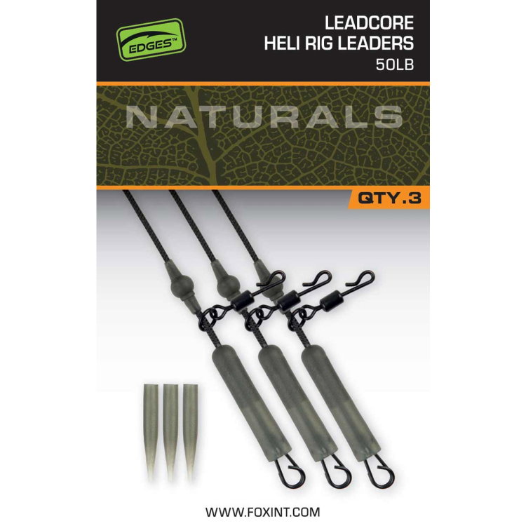 Готов монтaж Fox Edges Naturals Leadcore Heli Rig Leaders CAC853