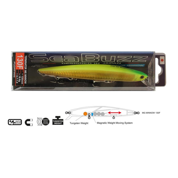 Воблер Sea Buzz Terminator MG Minnow 130F 936195