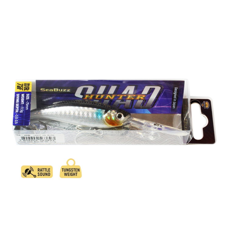 Воблер Sea Buzz Hunter Deep Shad DR 75F 956388