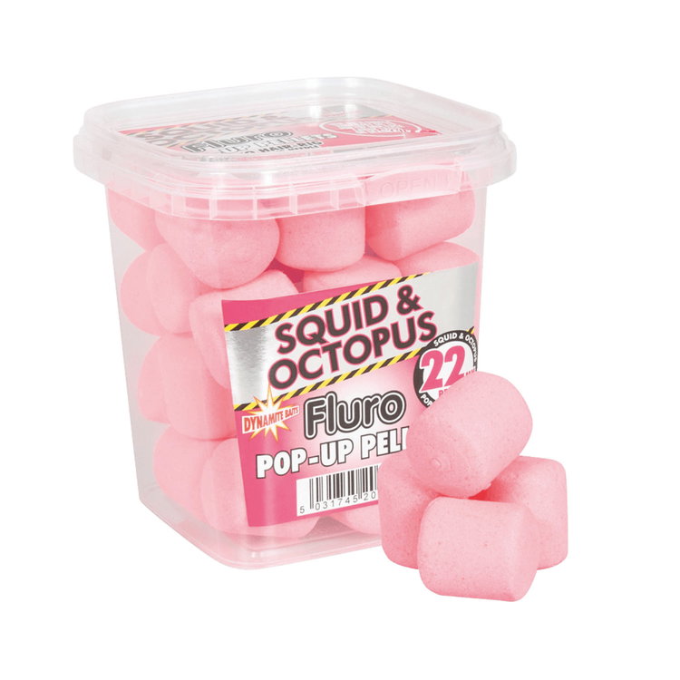 Плуващи пелети DB Fluoro Pop Up Pellets - Squid and Octopus DY872