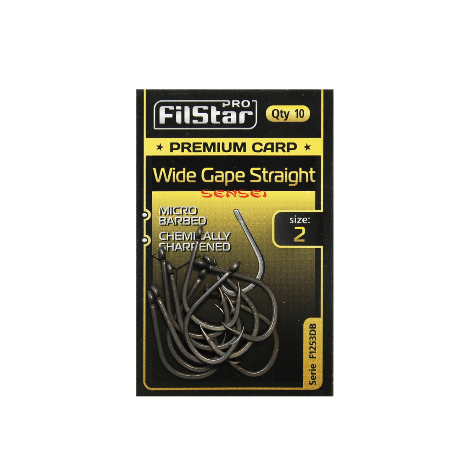 Куки F1253DB Premium Carp Wide Gape Straight 951338