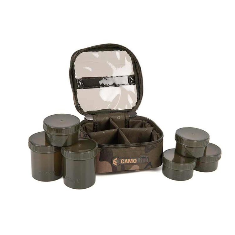Органайзер за подхранки Fox Camolite 6 Pot Hookbait Case CLU501