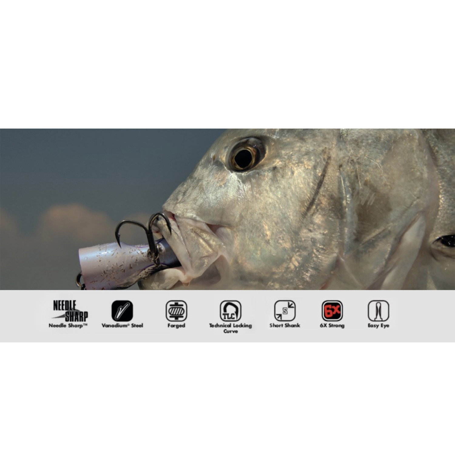 Тройни куки VMC 7570B CT Kaptain 6X Barbless 956407