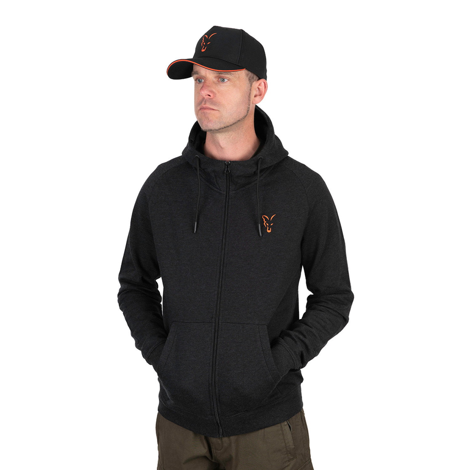 Суичър Fox Collection LW Hoody Black & Orange CCL191
