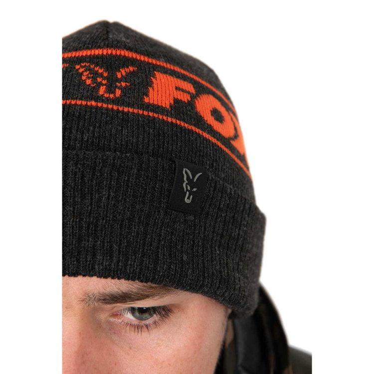 Шапка Fox Collection Beanie Hat - Black & Orange CHH019