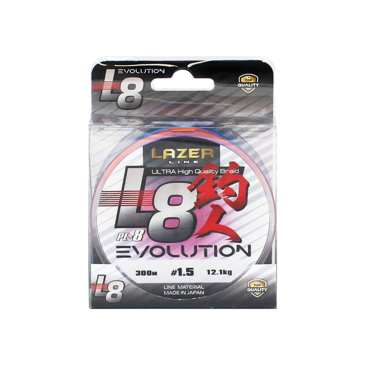 Плетено влакно Lazer PE L8 Evolution Multicolour 958142