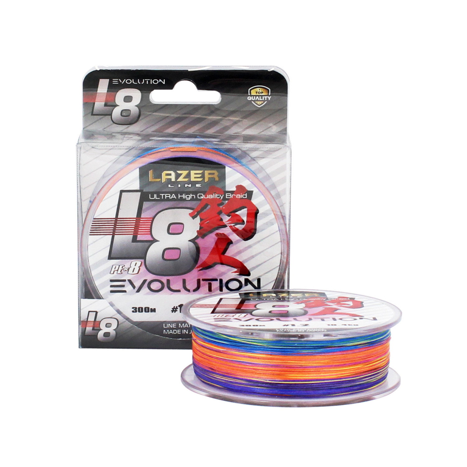 Плетено влакно Lazer PE L8 Evolution Multicolour 958142