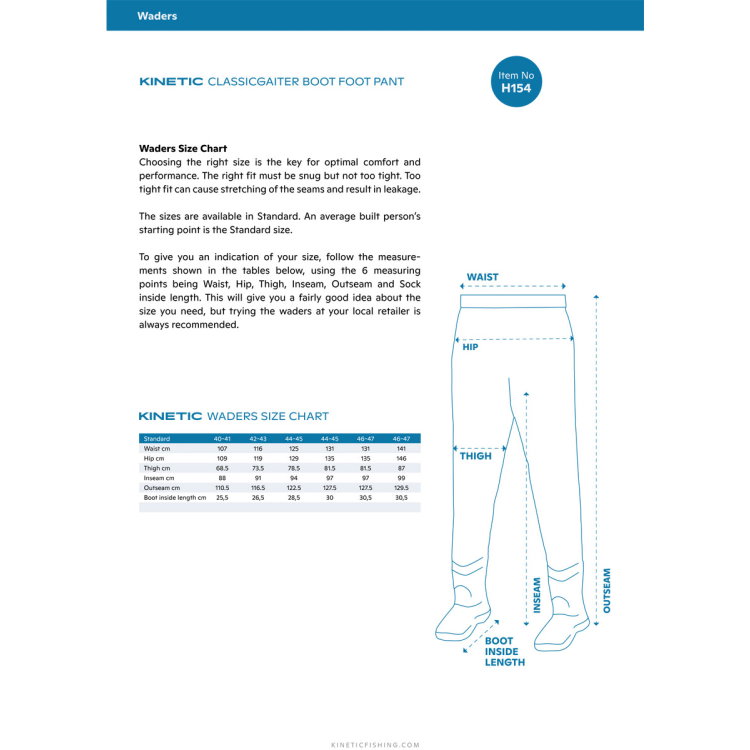 Панталон Kinetic ClassicGaiter Bootfoot Pant (P) H154-033-XXLB