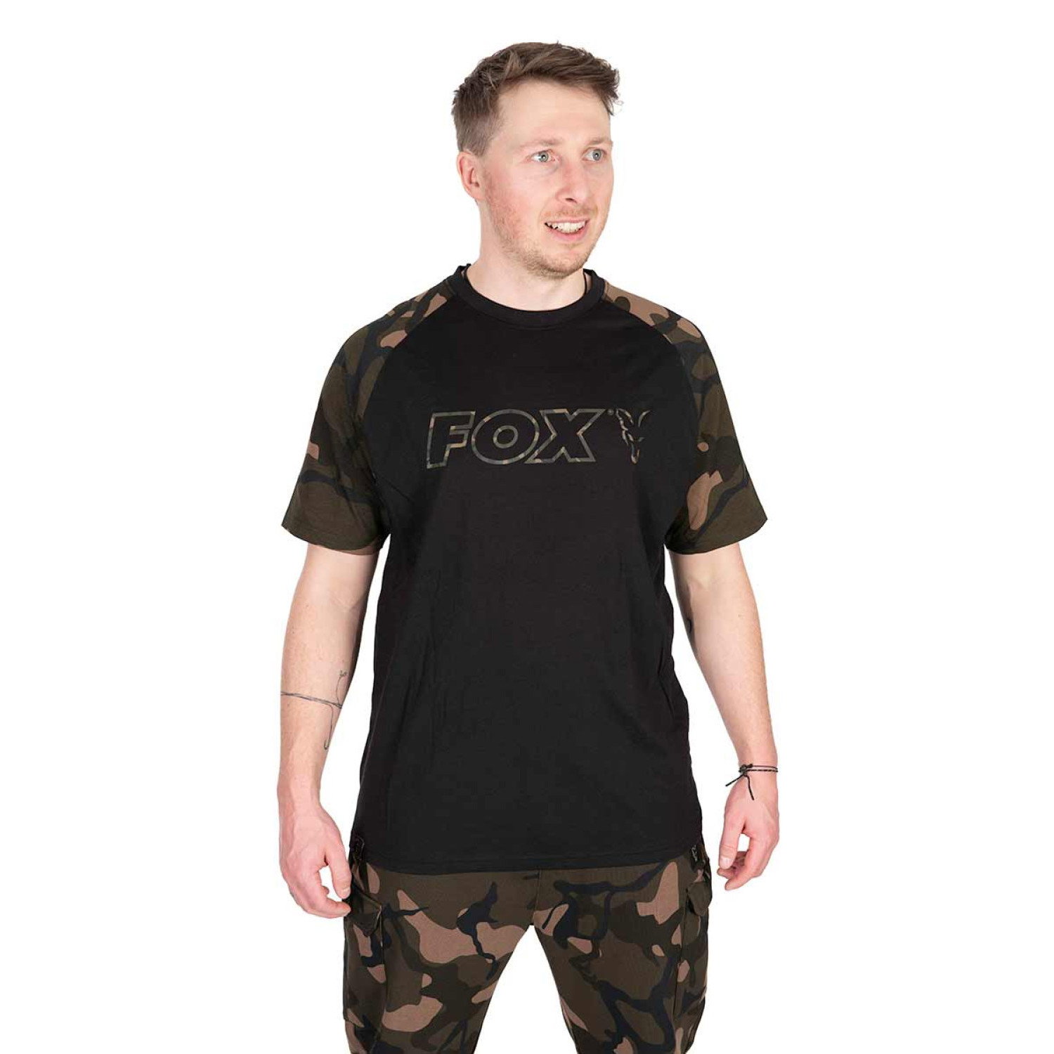 Тениска Fox Black/Camo Outline T-Shirt CFX268
