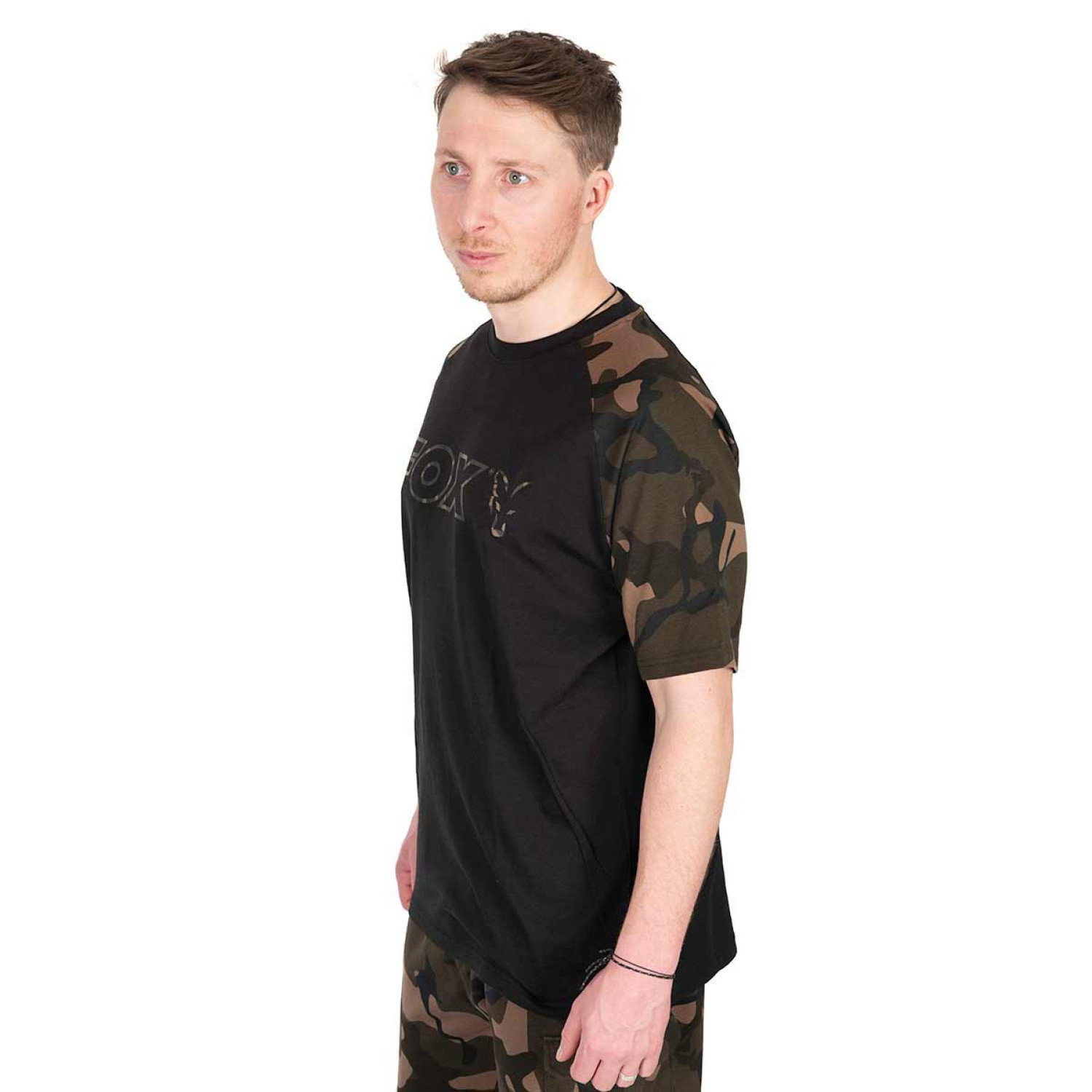 Тениска Fox Black/Camo Outline T-Shirt CFX268