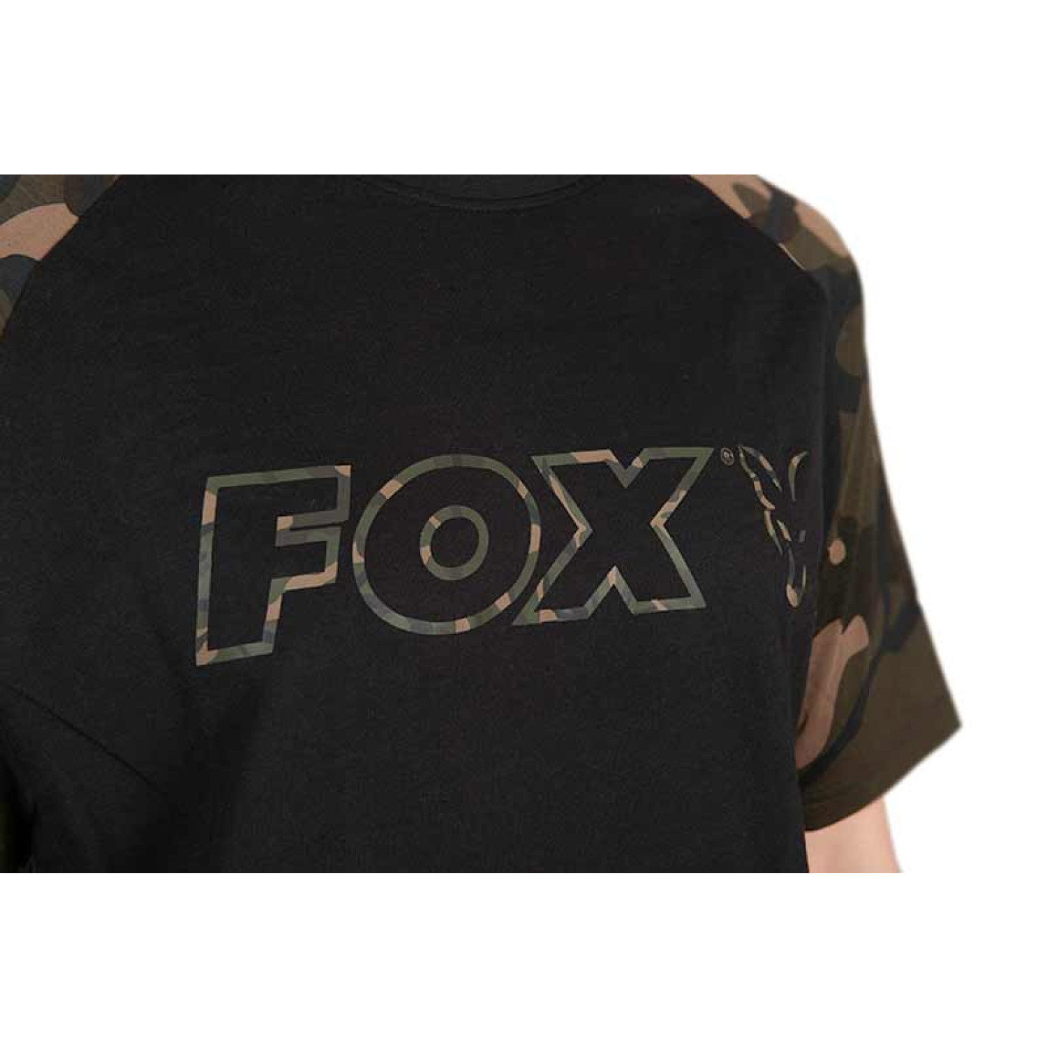 Тениска Fox Black/Camo Outline T-Shirt CFX268
