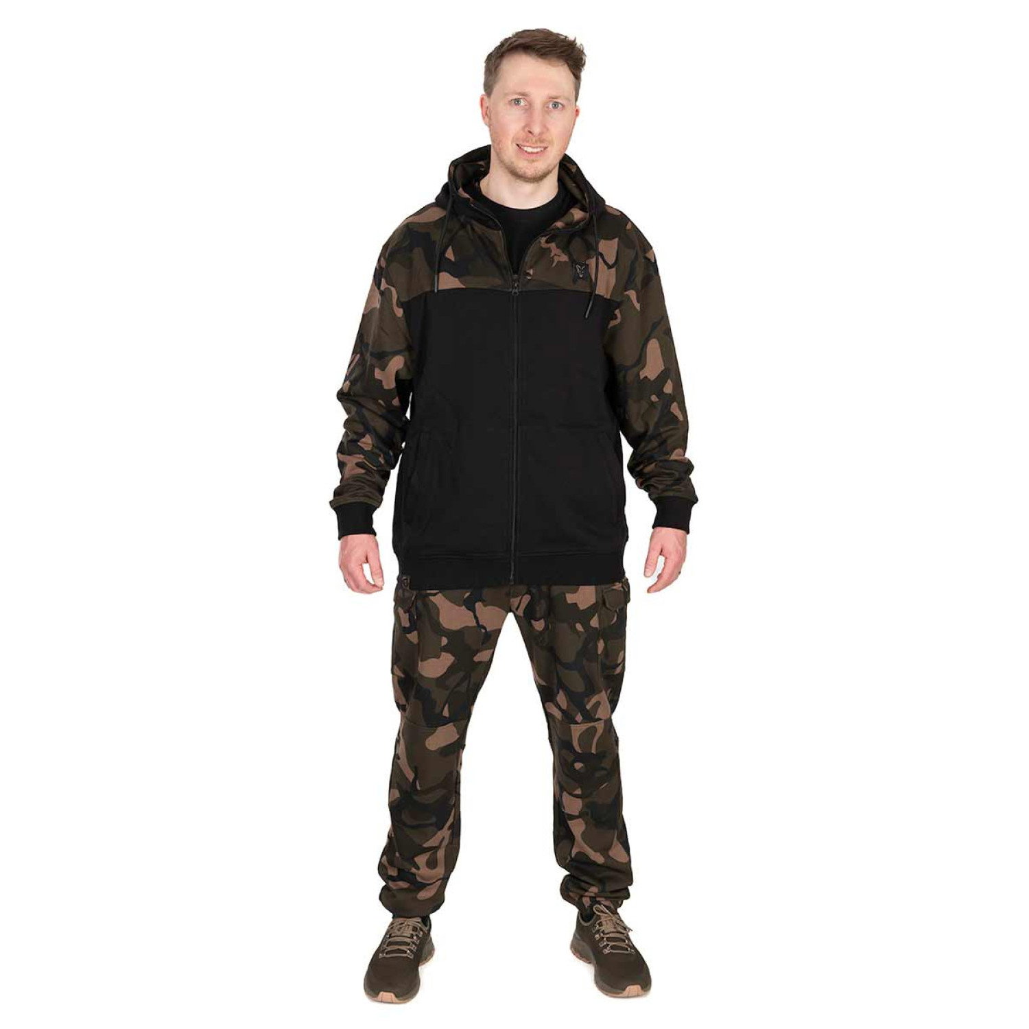 Суичър Fox LW BLack/Camo Split Zip Hoody CFX294