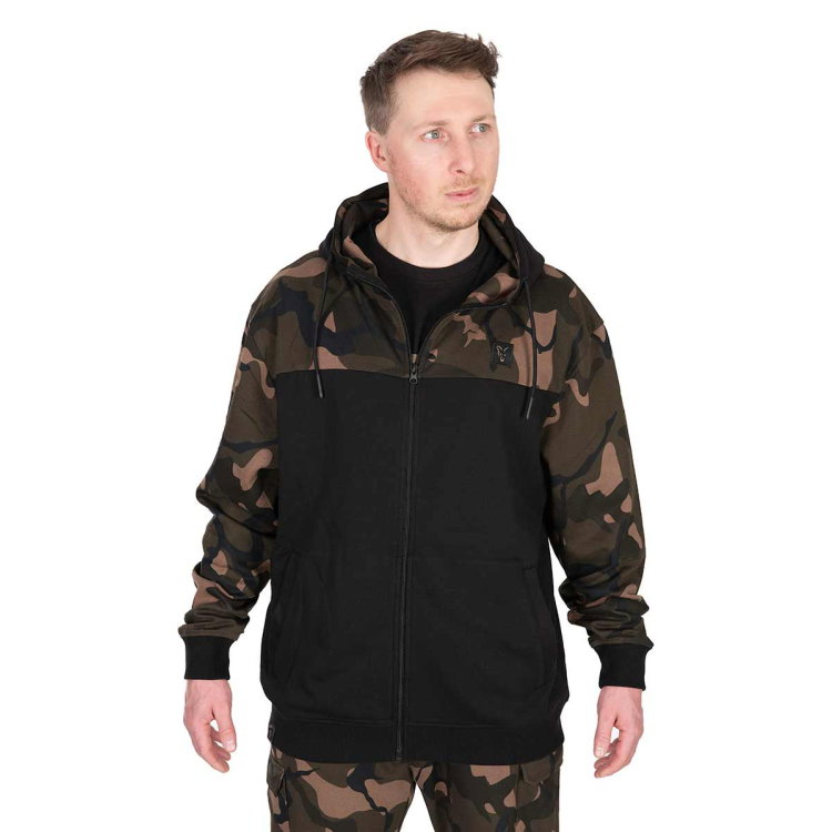 Суичър Fox LW BLack/Camo Split Zip Hoody CFX294