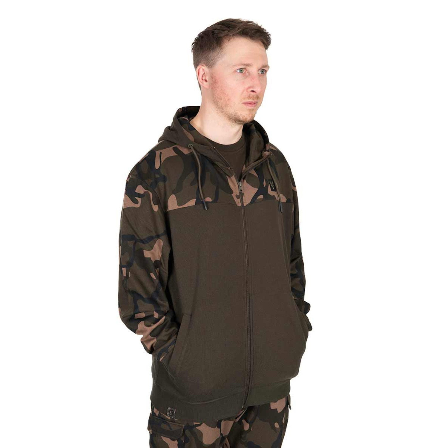 Суичър Fox LW Khaki/Camo Split Zip Hoody CFX300