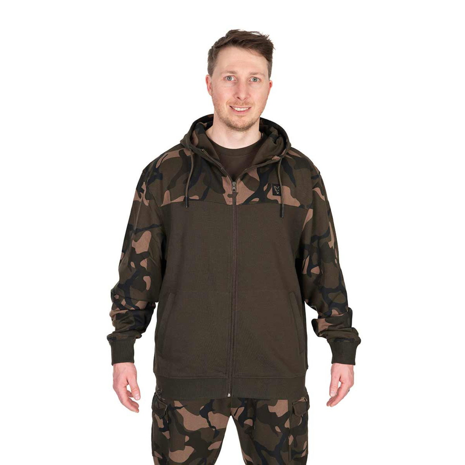 Суичър Fox LW Khaki/Camo Split Zip Hoody CFX300