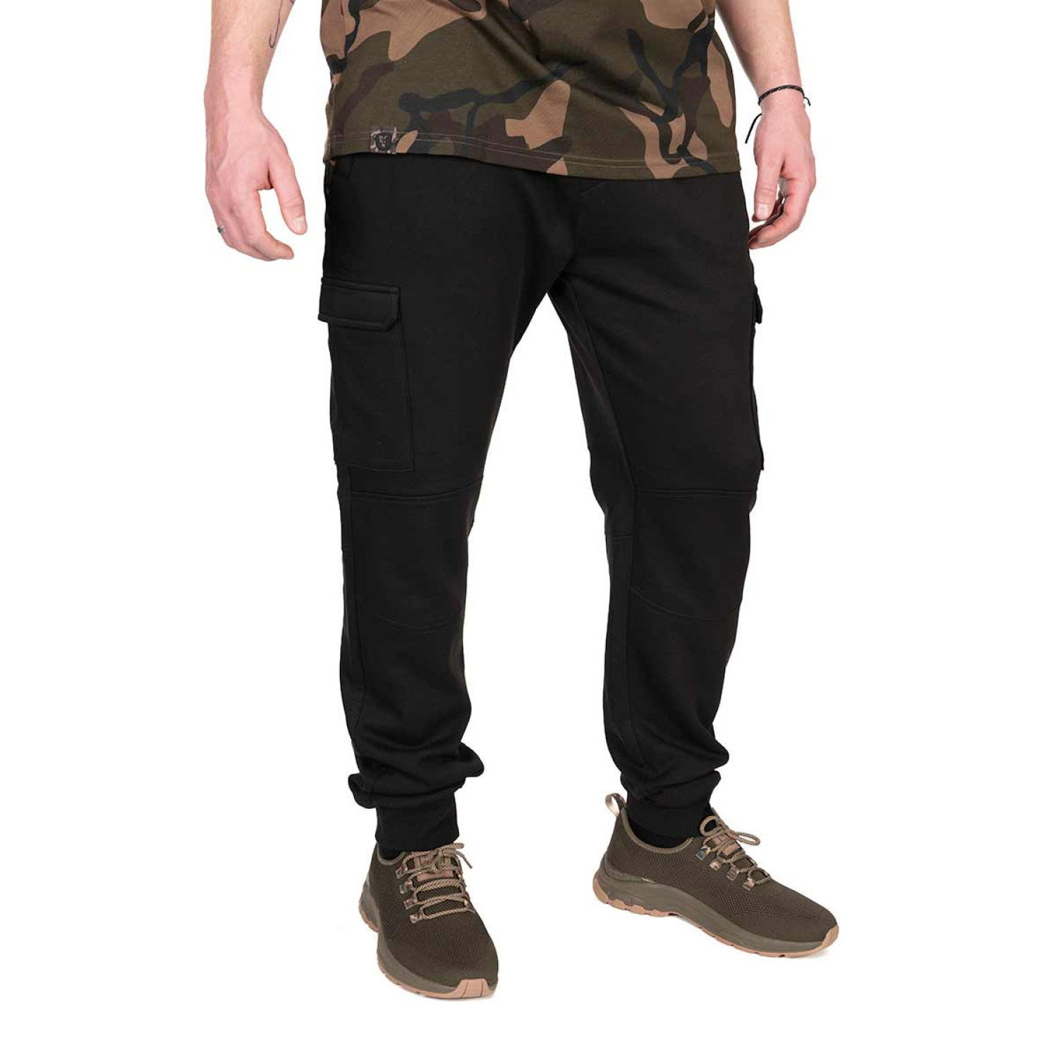 Панталон Fox LW Black/Camo Combat Joggers CFX317
