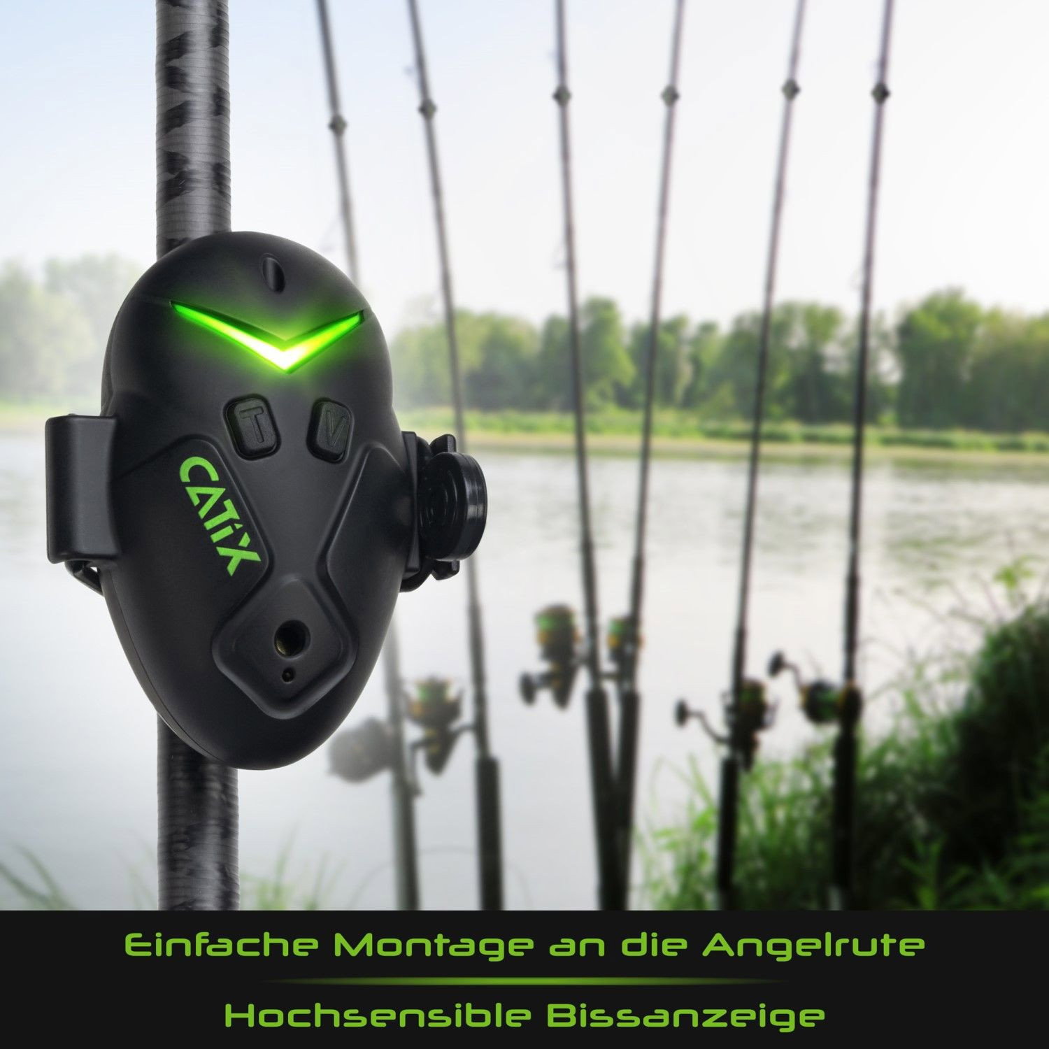 Комплект сигнализатори Catix XP8 Catfish Bite Alarms Set DOM068070765