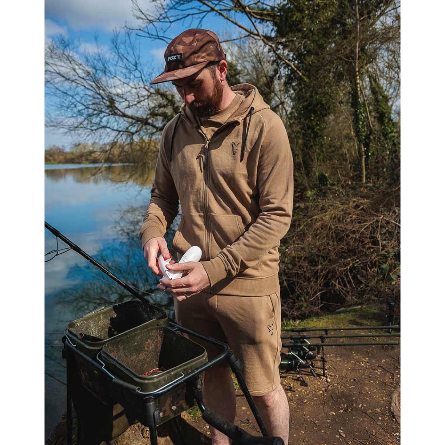 Суичър Fox Collection LW Zip Hoody - Tan Ltd CCL314