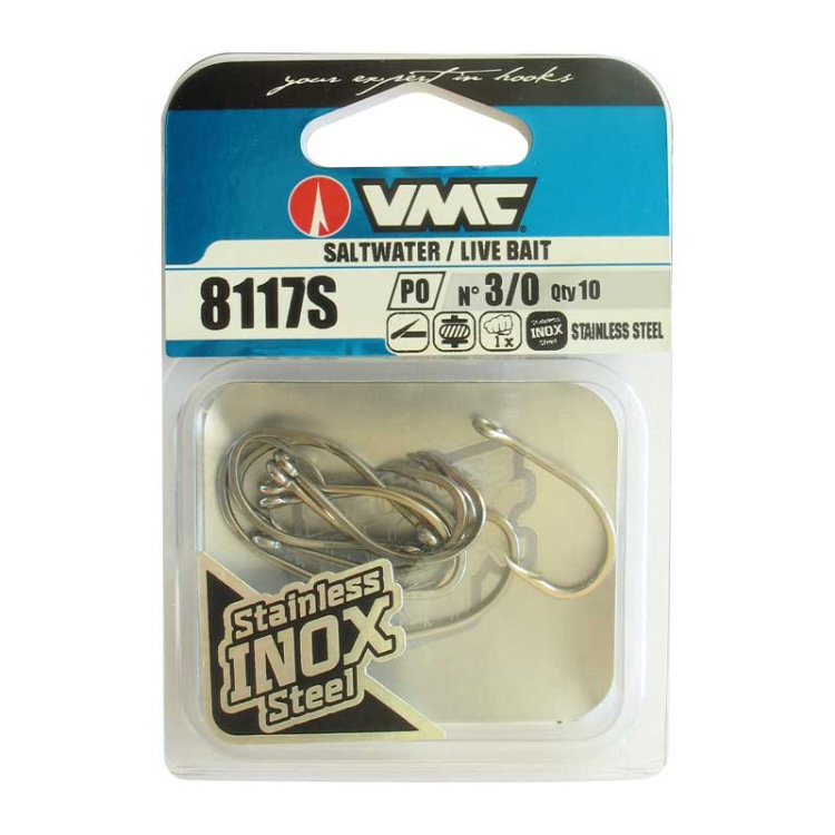 Куки VMC 8117SS PO Live Bait X-Strong Stainless Steel 935538