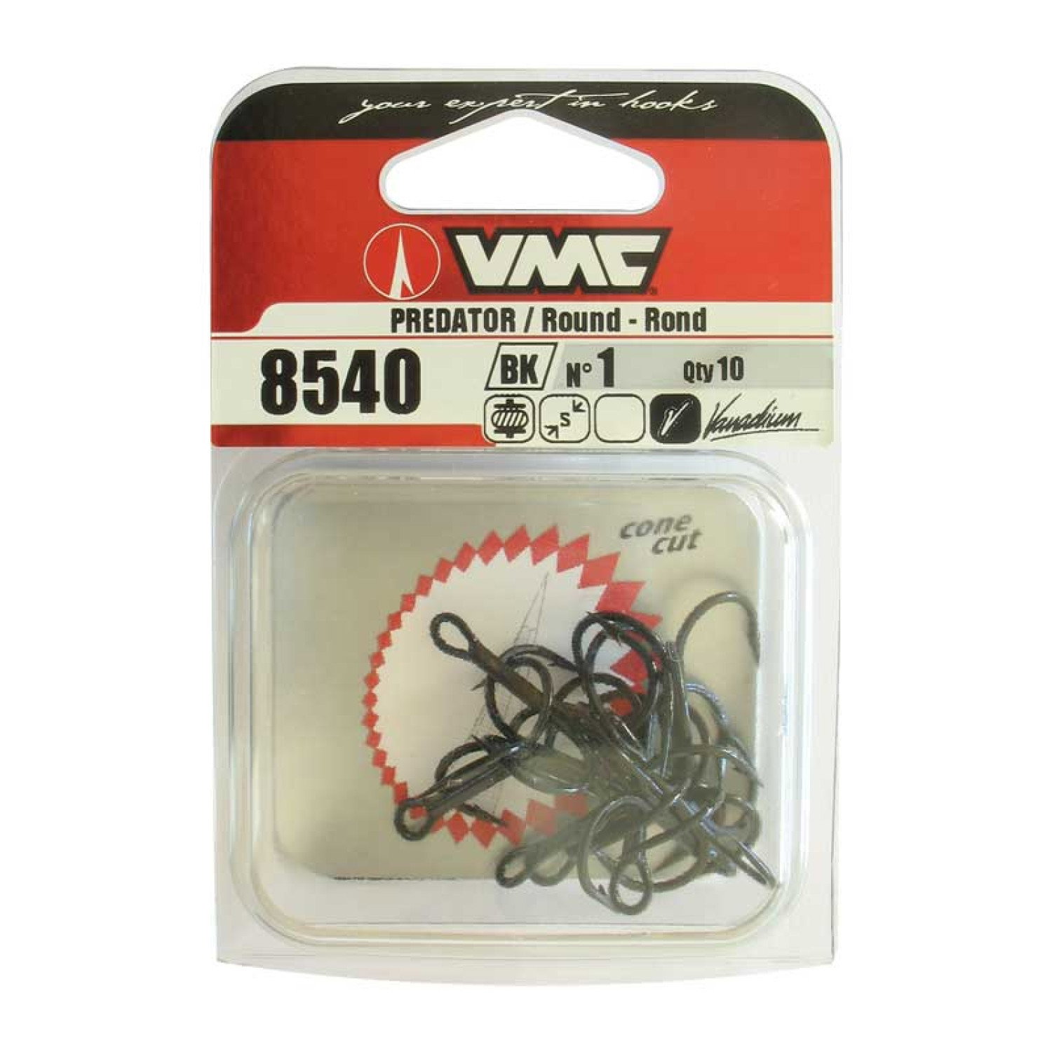 Тройни куки VMC 8540 BK Vanadium Round Treble 935493