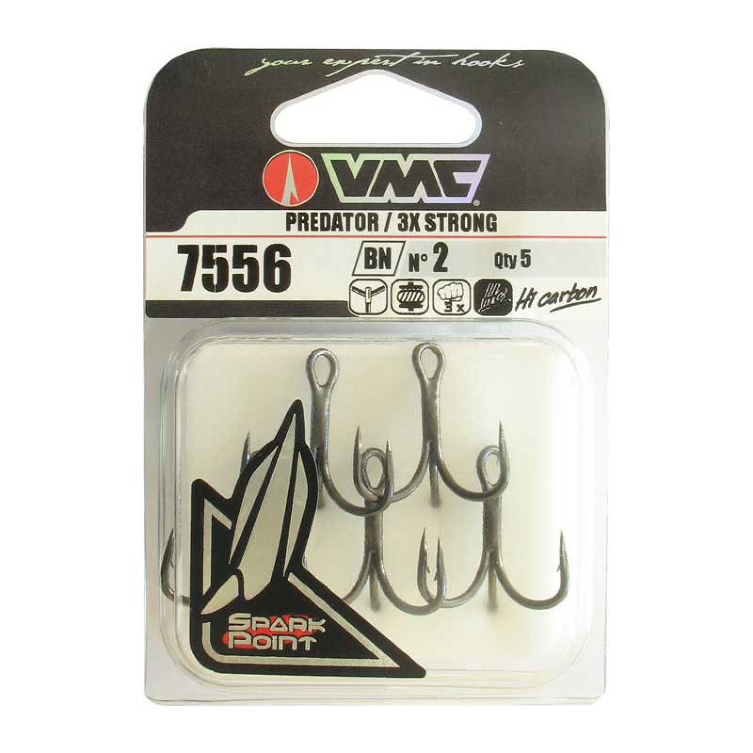 Тройни куки VMC 7556 BN 75' Series Needle Point 3X-Strong Treble 935486