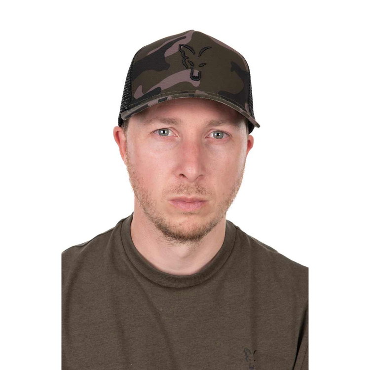 Шапка Fox Black / Camo Trucker CHH042