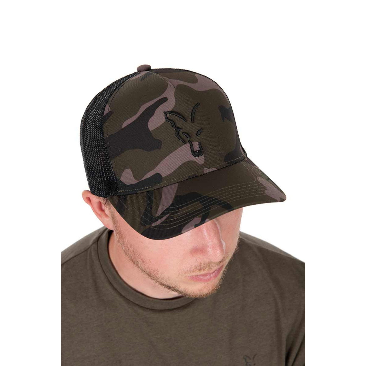 Шапка Fox Black / Camo Trucker CHH042