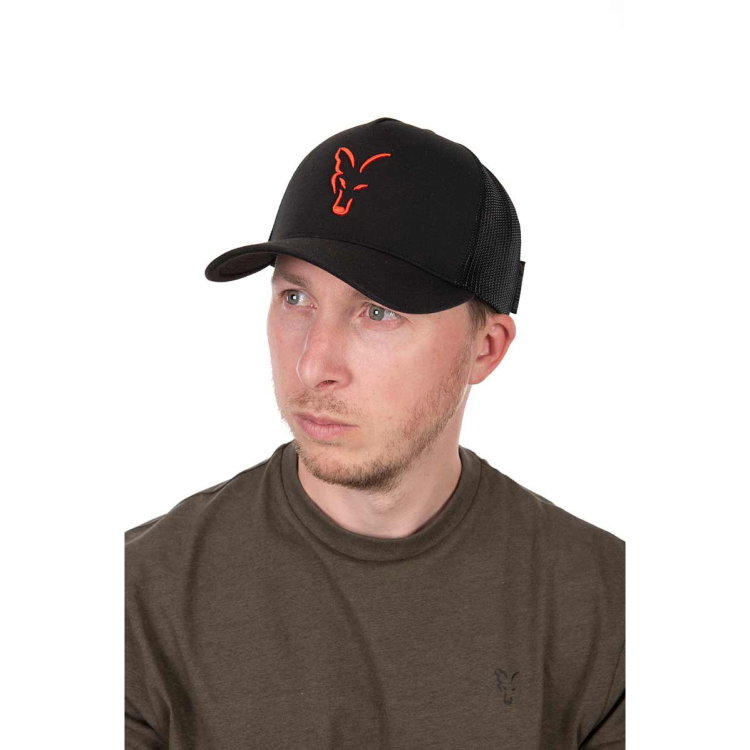Шапка Fox Collection Trucker Cap Black/Orange CHH034
