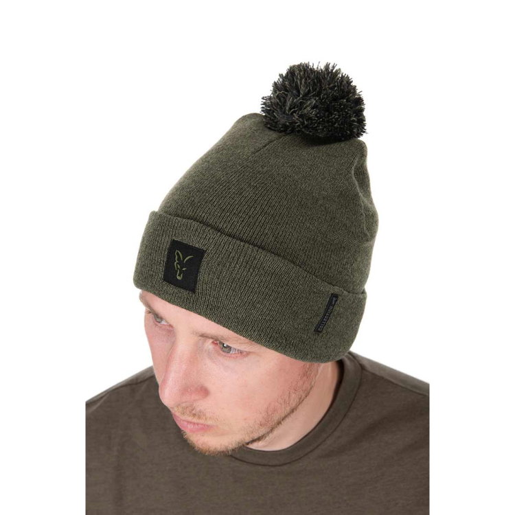 Шапка Fox Collection Bobble Hat, Green/Black CHH037