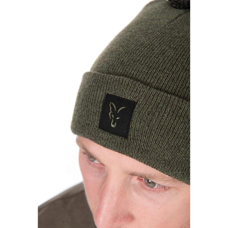 Шапка Fox Collection Bobble Hat, Green/Black CHH037