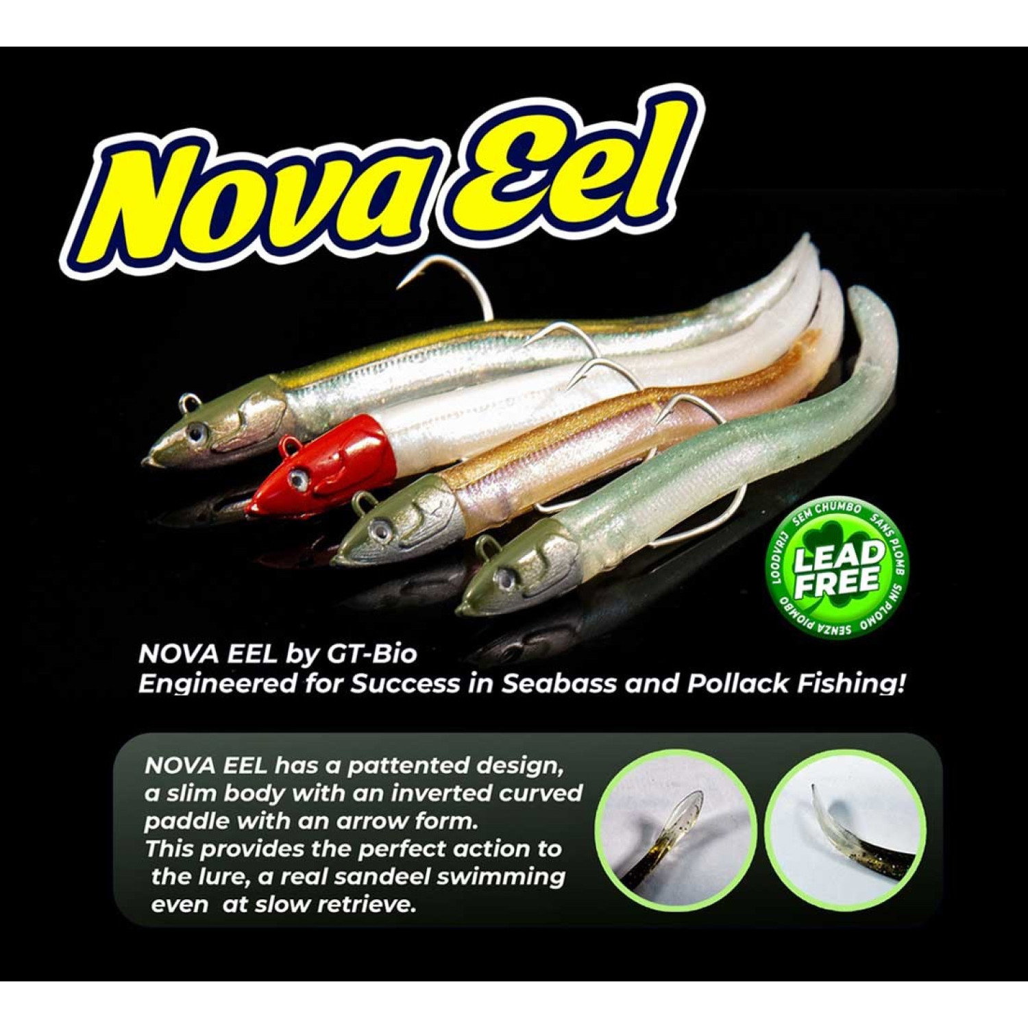 Силикон GT-Bio Nova Eel - комплект тела NE125-774