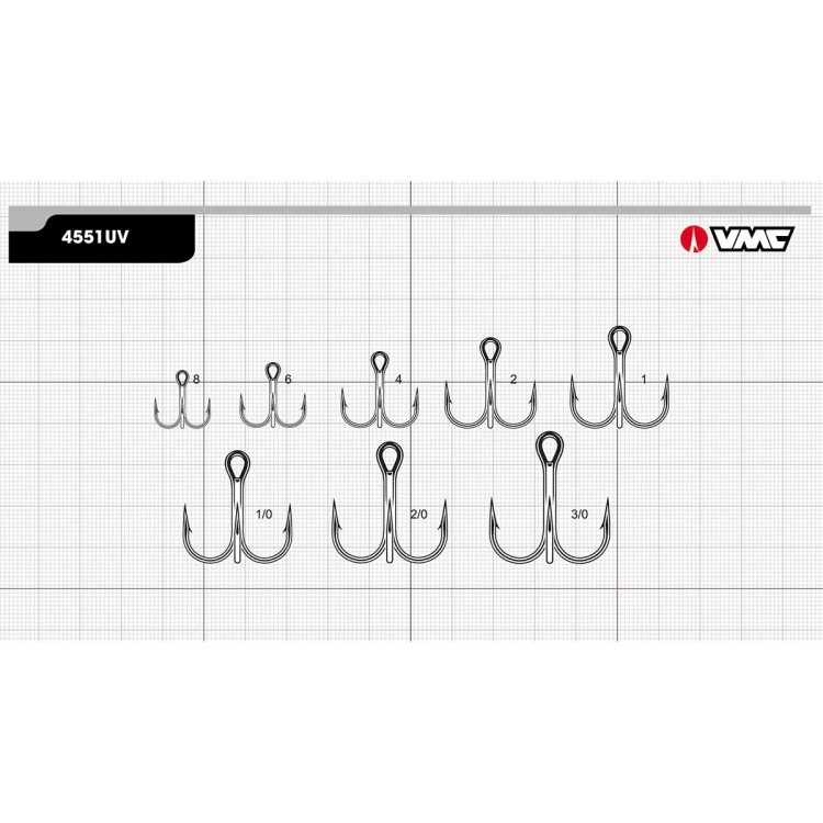 Куки Тройка VMC 4551 UV Assorted 963788