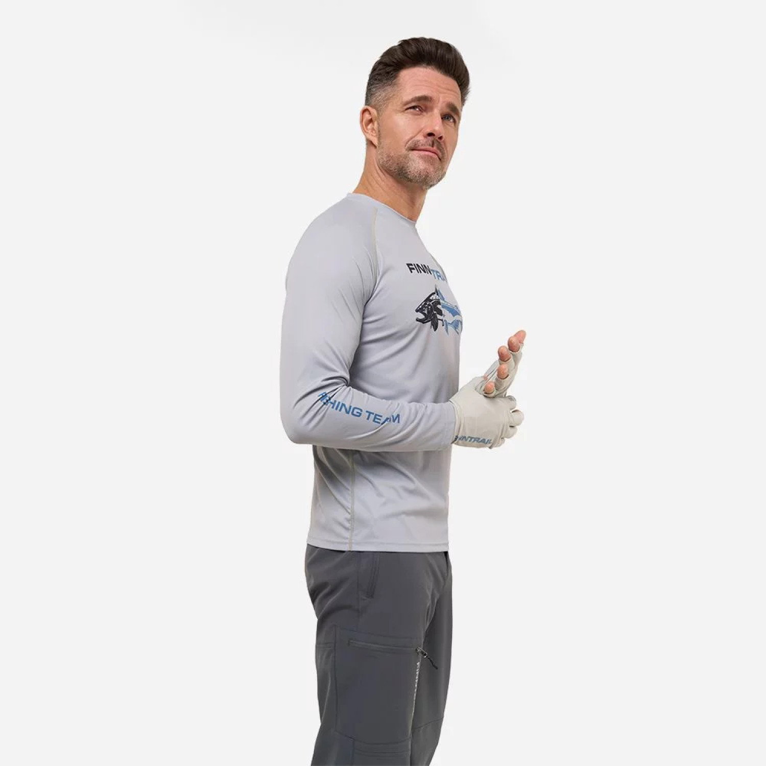longsleeve Wave Fish 6611 Grey S