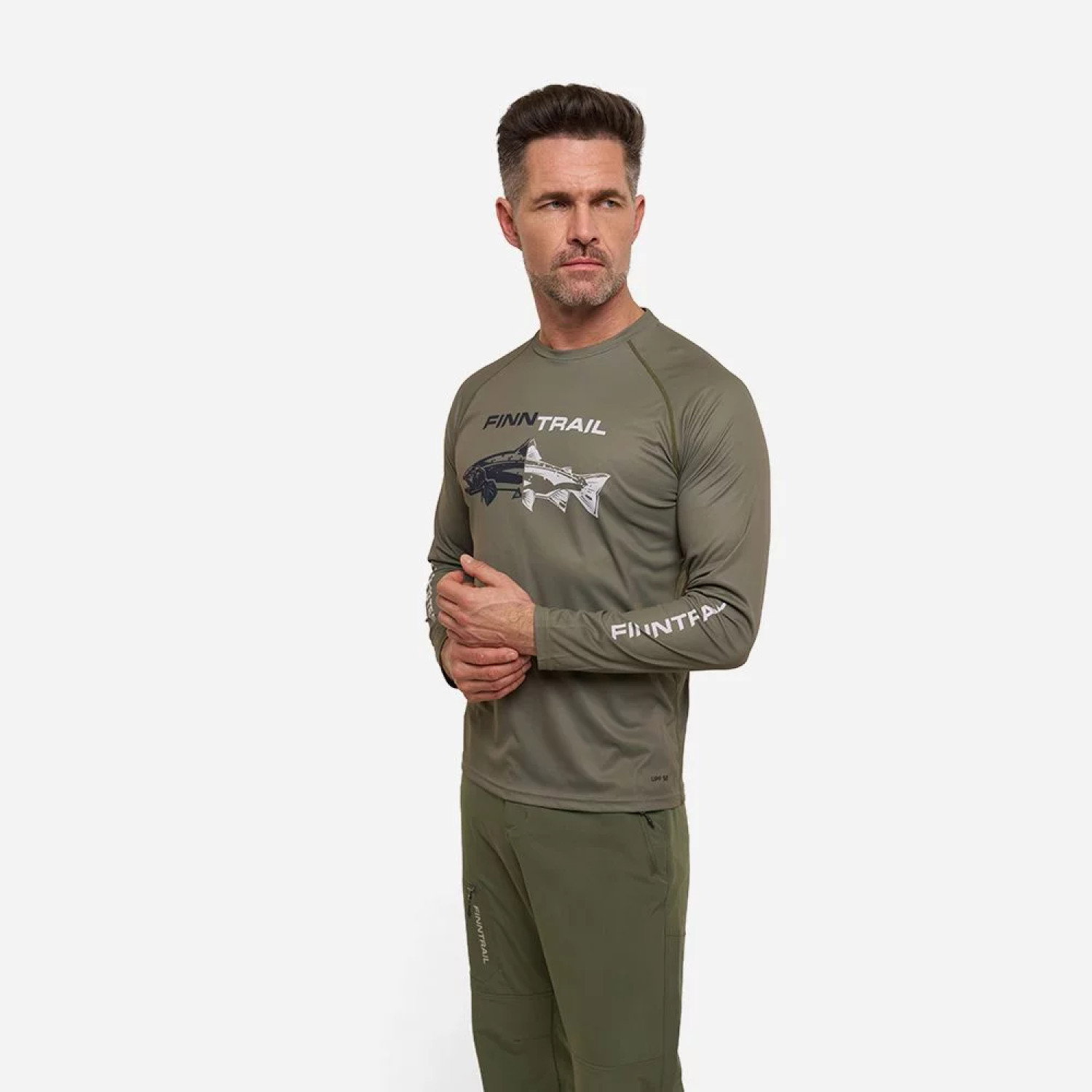 longsleeve Wave Fish 6611 Khaki XXL