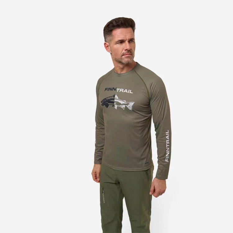 longsleeve Wave Fish 6611 Khaki XXL