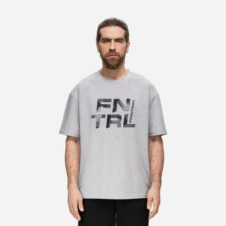 T-shirt Big Logo 6733 GreyMelange L
