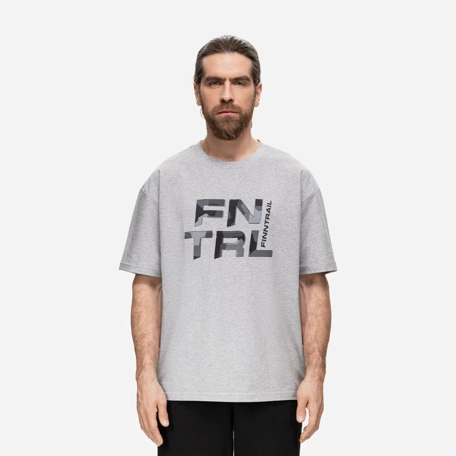 T-shirt Big Logo 6733 GreyMelange L