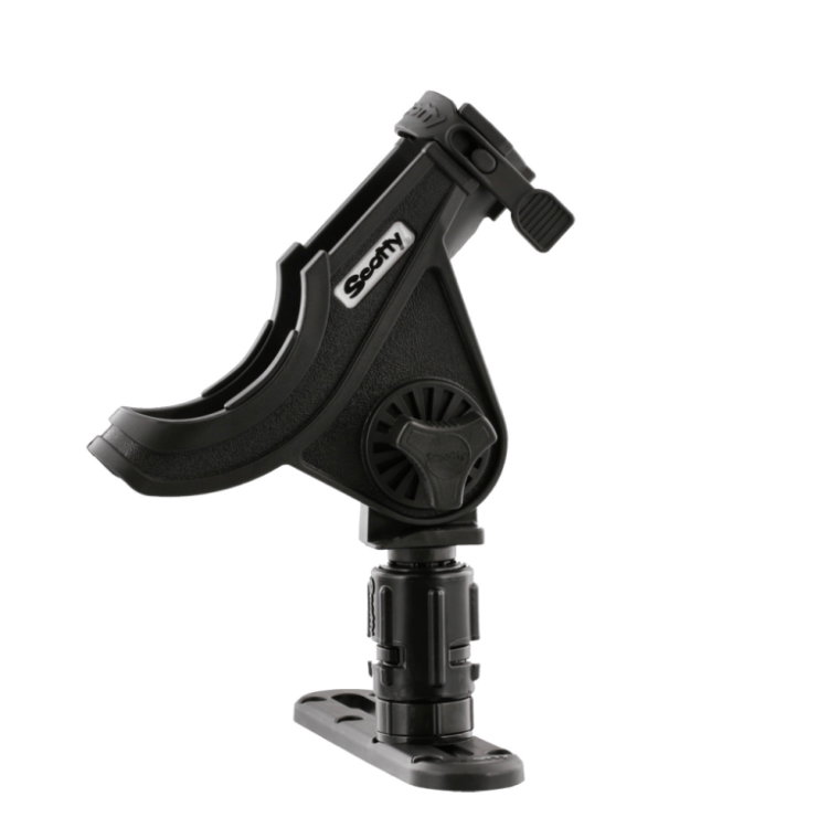 Scotty Baitcaster Spinning Rod Holder with Gear Head and Track - 282 282-BK