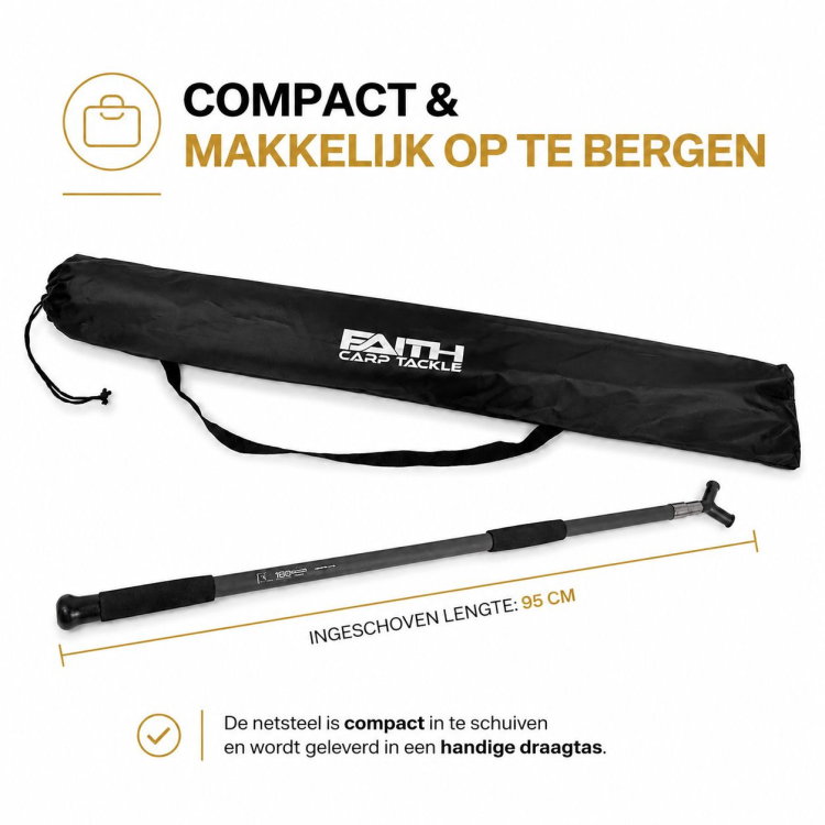 Кеп Faith Carp Landning Net Telescopic Carbon Handle FAI4712