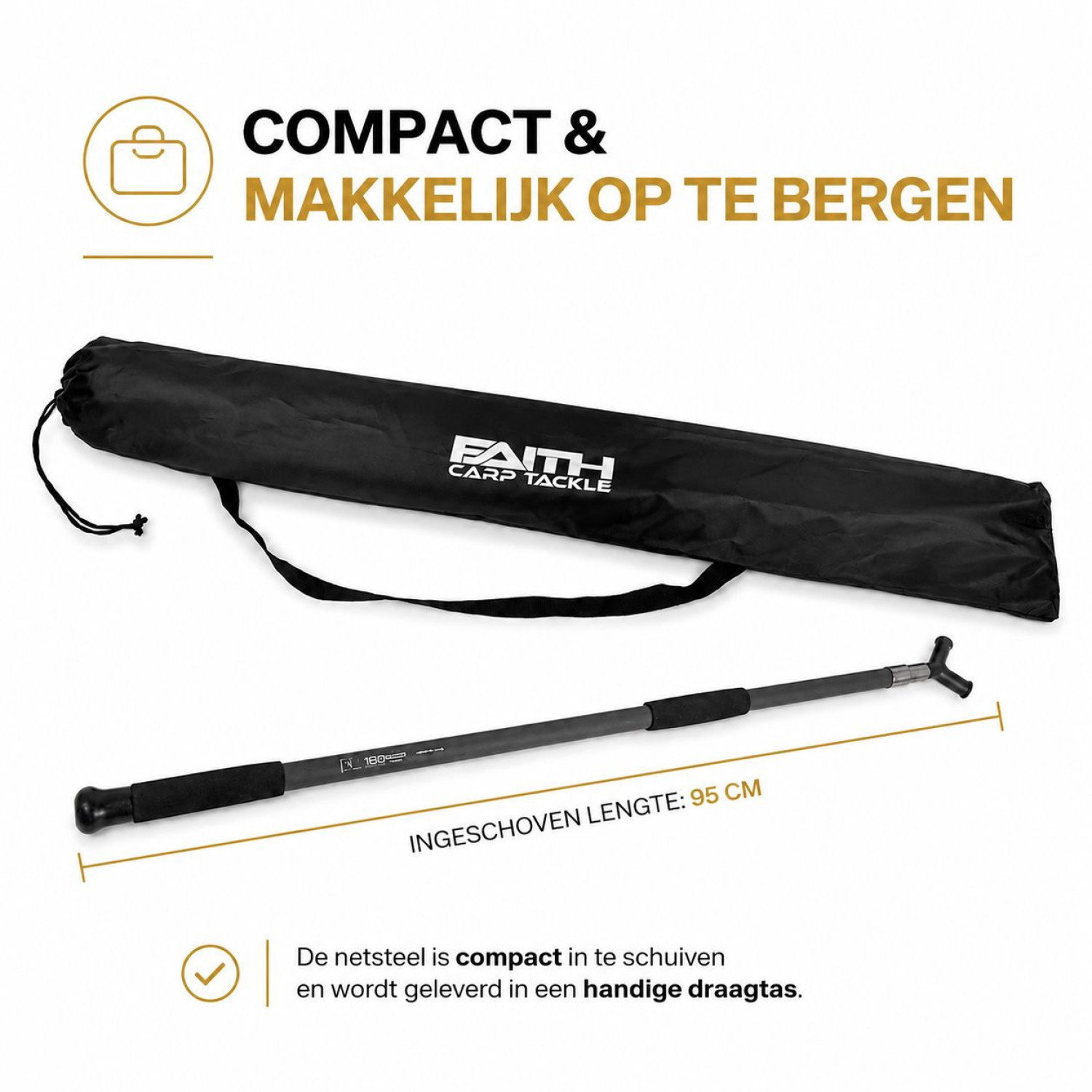 Кеп Faith Carp Landning Net Telescopic Carbon Handle FAI4712