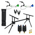 Комплект шаранска стойка със сигнализатори Fish-Xpro Luxe Rodpod-Set Complete 2-Rods RAVAV8240