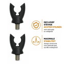 Комплект шаранска стойка със сигнализатори Fish-Xpro Luxe Rodpod-Set Complete 2-Rods RAVAV8240