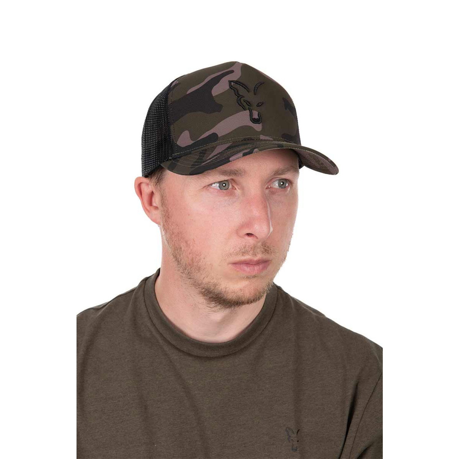 Шапка Fox Black / Camo Trucker CHH042